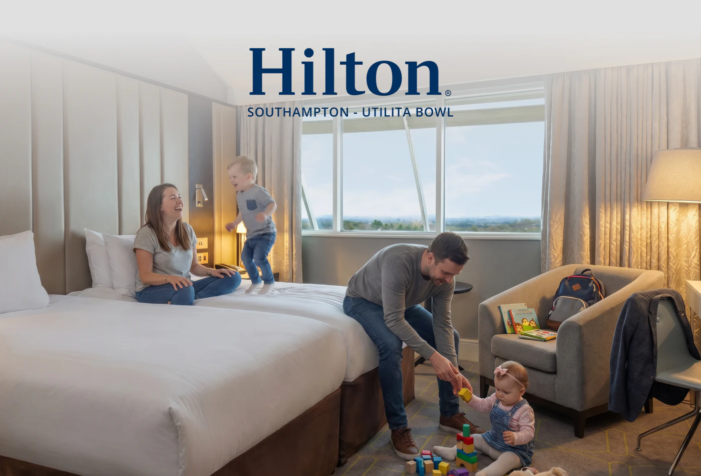 Family-friendly hotel room for a Paultons Park short break