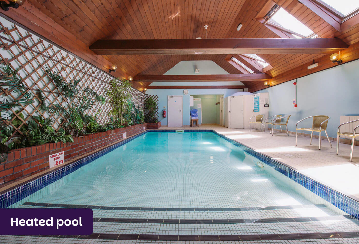 Heated indoor pool at Beaulieu Hotel