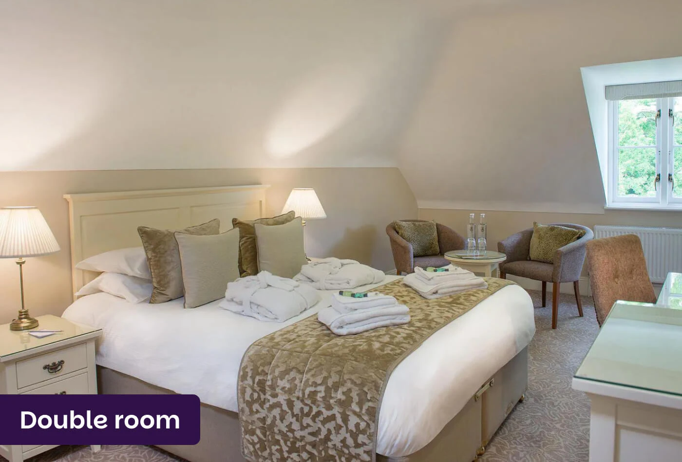 Luxury double room at Bartley Lodge Hotel