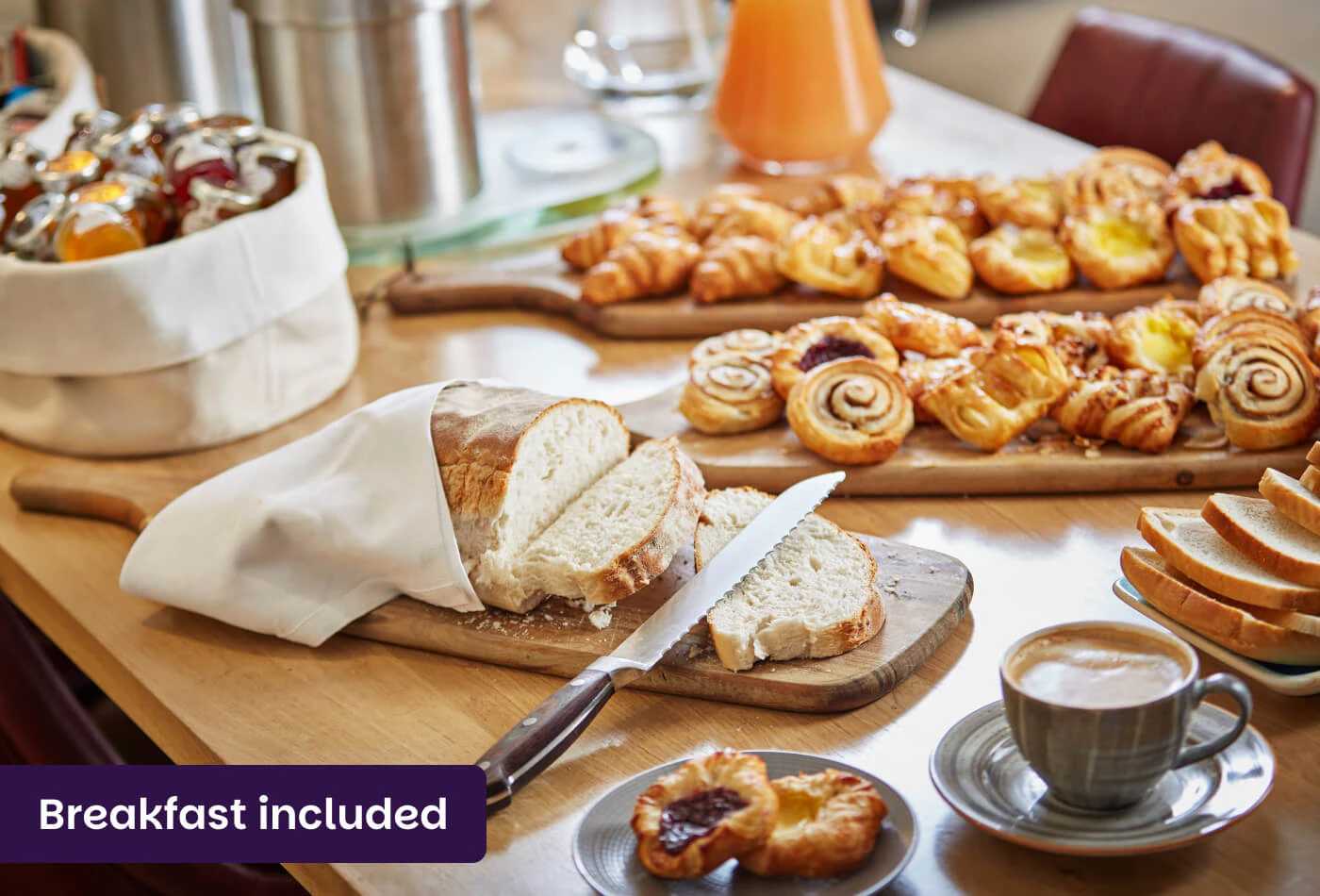 Breakfast buffet at Langstone Quays Resort