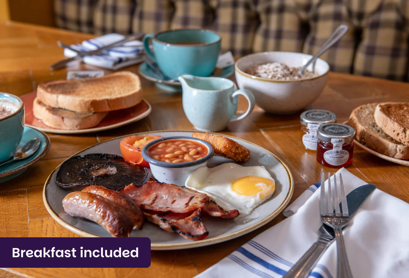 Full English breakfast at Solent Hotel and Spa