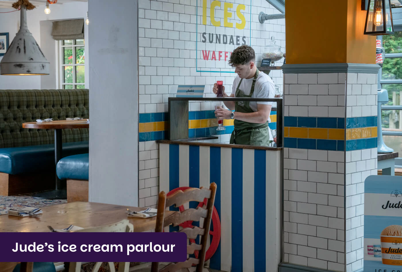 Jude's ice cream parlour at Lodge at Solent